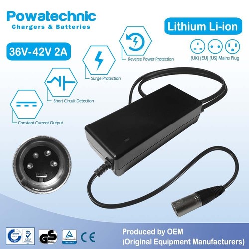 42v xlr pin charger - 42v, 4-pin